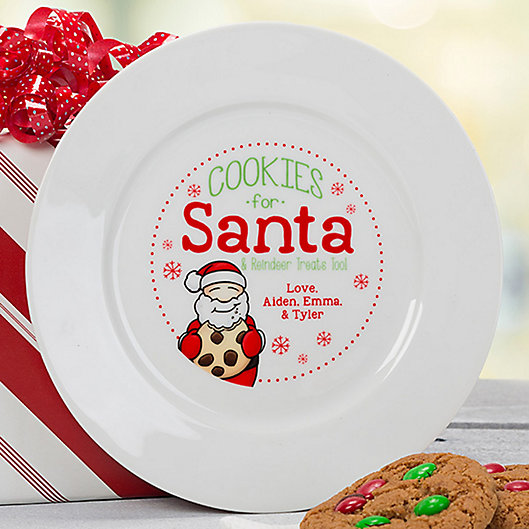Alternate image 1 for Personalized Cookies For Santa Plate