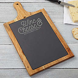 Wine and Cheese Slate and Wood Paddle Board