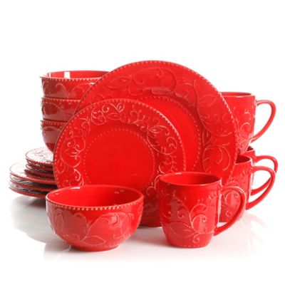 red dinnerware