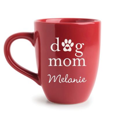 "Dog Mom" Mug in Red
