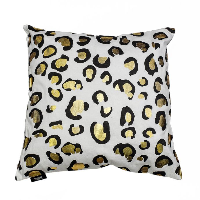 Kensie Aoi Hello Beautiful Throw Pillows In Gold Black Set