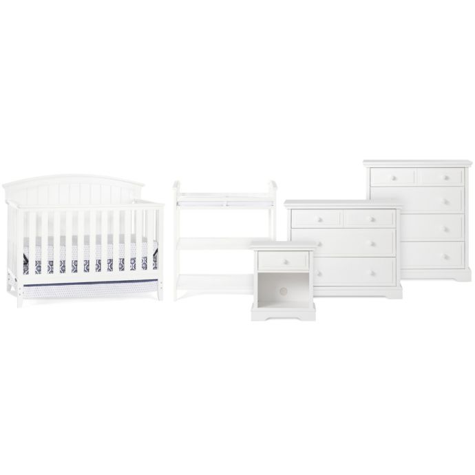 Child Craft Delaney Nursery Furniture Collection In Matte White