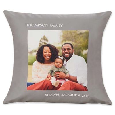 Picture Perfect 14-Inch Square One Photo Throw Pillow