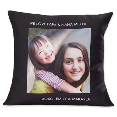 Picture Perfect Square One Photo Throw Pillow