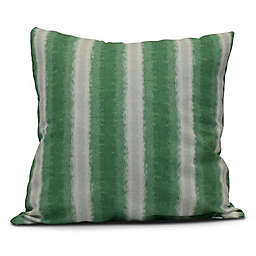 Sea Lines Square Striped Throw Pillow in Green