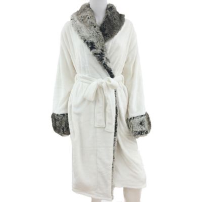 white robe with fur trim