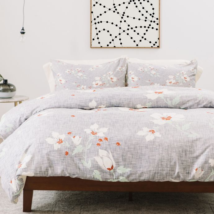 Deny Designs Holli Zollinger Linen Floral Duvet Cover Bed Bath
