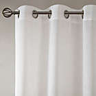 Alternate image 2 for Madison Park Hayden Striped Sheer 95-Inch Grommet Top Window Curtain Panel in Grey (Single)