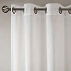 Alternate image 3 for Madison Park Hayden Striped Sheer 95-Inch Grommet Top Window Curtain Panel in Grey (Single)