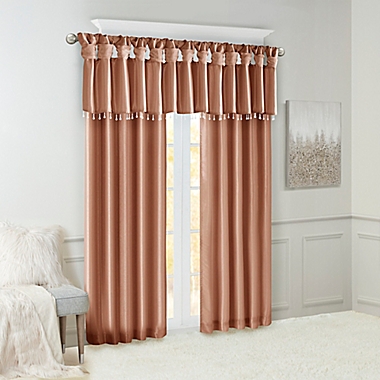 Madison Park&reg; Emilia Room Darkening Valance in Spice. View a larger version of this product image.