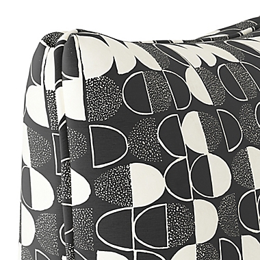 Cloth & Company Semicircles Geometric Print Throw Pillow in Fashion Black. View a larger version of this product image.