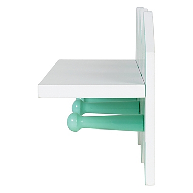 Trend Lab&reg; Chevron Wall Shelf in Mint/White. View a larger version of this product image.