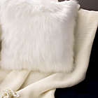 Alternate image 1 for Jean Pierre Faux Fur Square Throw Pillow in White (Set of 2)