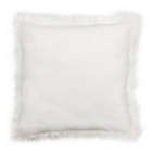 Alternate image 2 for Jean Pierre Faux Fur Square Throw Pillow in White (Set of 2)