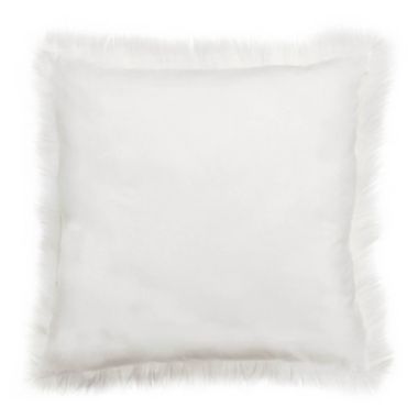 Jean Pierre Faux Fur Square Throw Pillow in White (Set of 2). View a larger version of this product image.