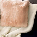 Alternate image 1 for Jean Pierre Faux Fur Square Throw Pillow in Blush (Set of 2)