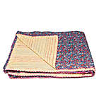 Alternate image 0 for Kantha Cotton Throw in Purple and Yellow