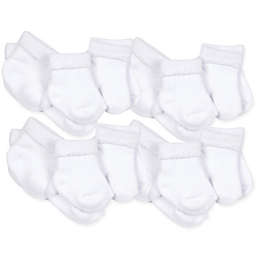 Gerber® Size 0-3M 12-Pack Terry Socks in White