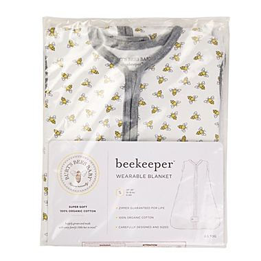 Burt&#39;s Bees Baby&reg; Beekeeper&trade; Small Organic Cotton Wearable Blanket in White. View a larger version of this product image.