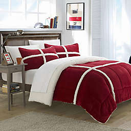 Chic Home Camille 2-Piece Twin XL Comforter Set in Red