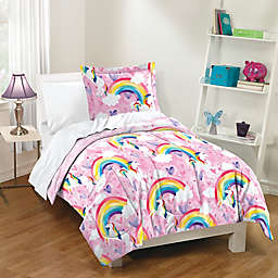 Dream Factory Unicorn Rainbow Reversible Comforter Set
