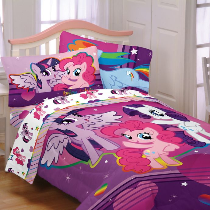 Hasbro My Little Pony Ponyfied Reversible Comforter Set Bed