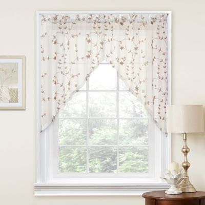 Caspia 36 Inch Swag Window Curtain Panel Pair Bed Bath And Beyond Canada   132651462283977p