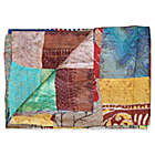 Alternate image 0 for Kantha Quilted Silk Throw in Yellow and Brown
