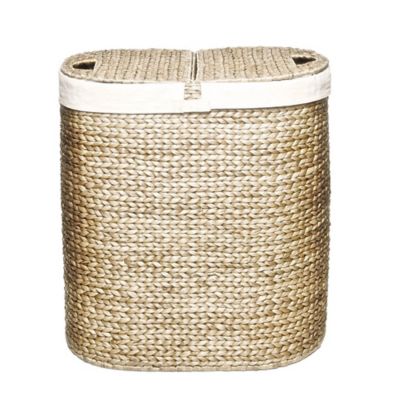 double laundry hamper divided