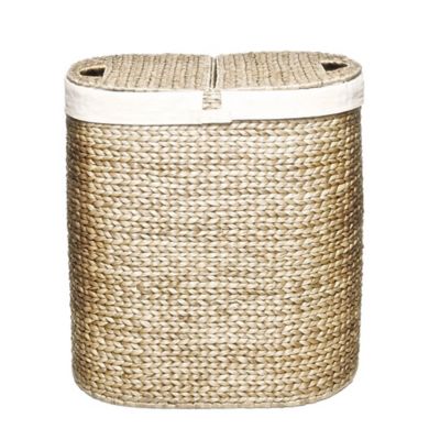 double laundry basket with lid