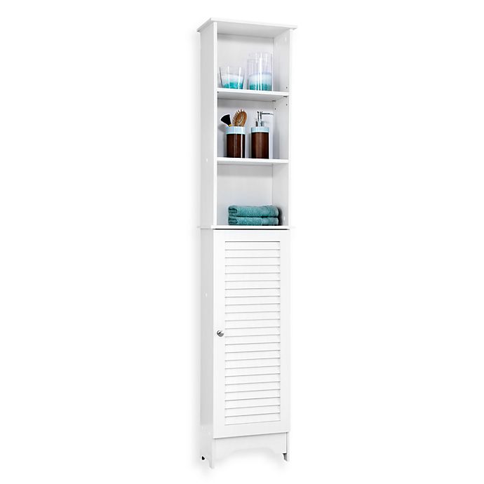 Louvre Bath Tall Cabinet In White Bed Bath Beyond