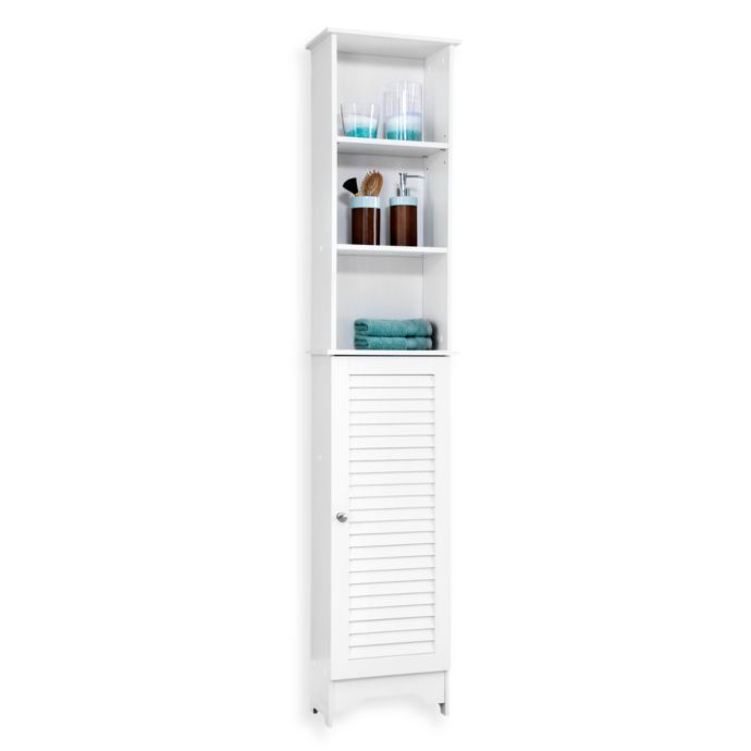 Louvre Bath Tall Cabinet In White Bed Bath Beyond