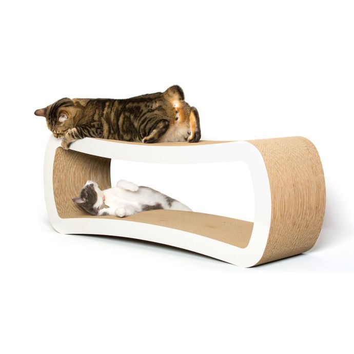 Petfusion Ultimate Cat Scratcher Lounge in White | Bed Bath and Beyond Canada