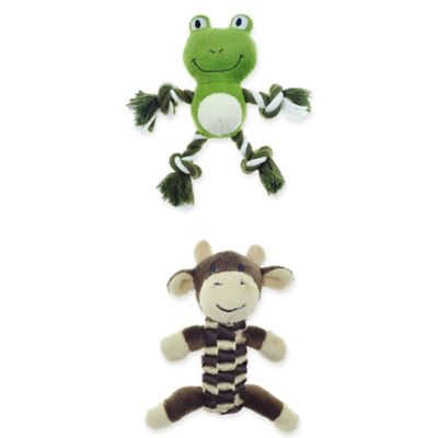 stuffed frog dog toy