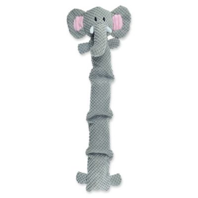 Bounce &amp; Pounce Safari Elephant Squeaker Dog Toy in Grey