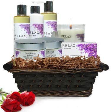 Pure Energy Apothecary Premium Spa Collection Lavender Gift Set with Basket. View a larger version of this product image.