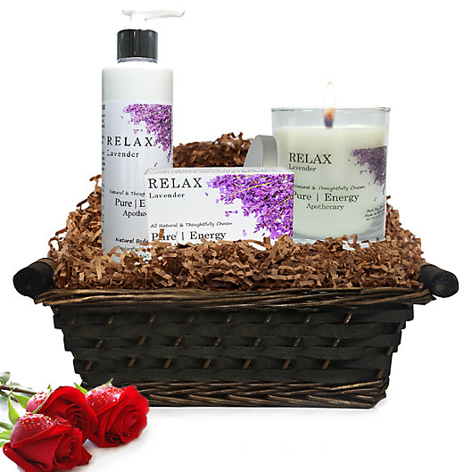Alternate image 1 for Pure Energy Apothecary Nourishing Balance Lavender Gift Set with Basket