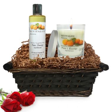Pure Energy Apothecary Relaxing Ritual Satsuma Gift Set with Basket. View a larger version of this product image.