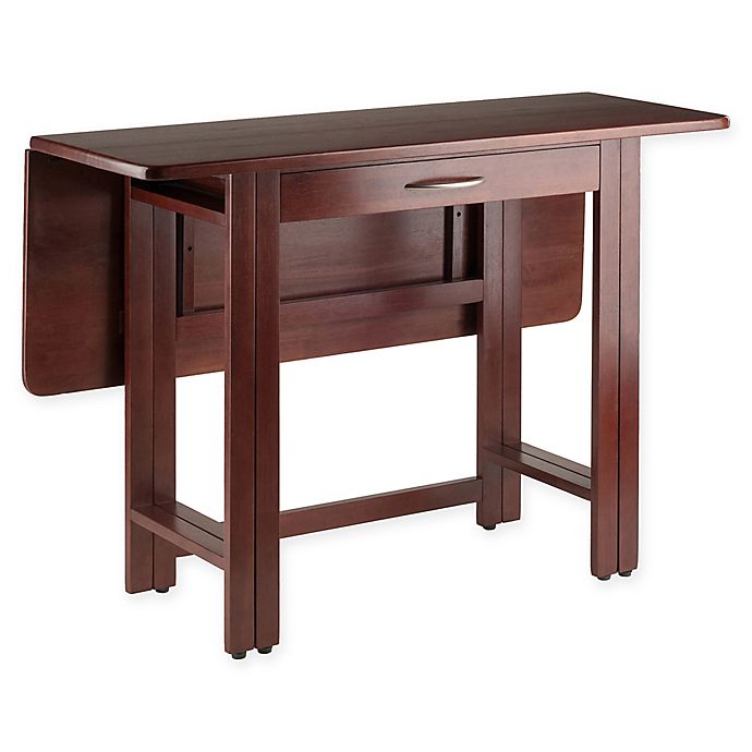 Winsome Taylor Drop Leaf Dining Table With Walnut Finish Bed Bath Beyond
