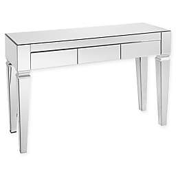 Southern Enterprises Darien Contemporary Mirrored Console Table in Silver