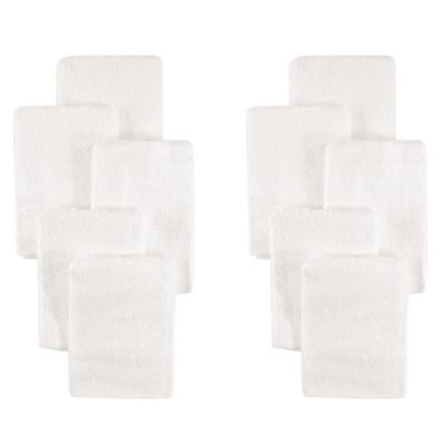 Little Treasures 10-Pack Luxurious Washcloths in White
