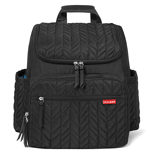Alternate image 1 for SKIP*HOP® Forma Backpack Diaper Bag in Jet Black