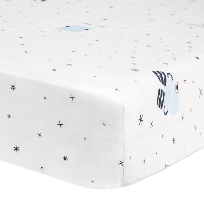 Babyletto Galaxy Floating Robots Fitted Crib Sheet Buybuy Baby