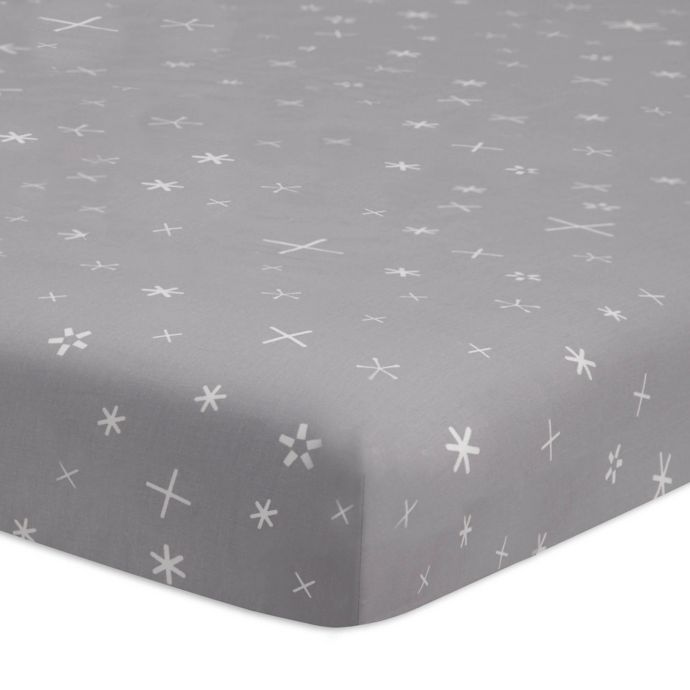 Babyletto Galaxy Galactic Stars Mini Crib Sheet In Grey Buybuy Baby