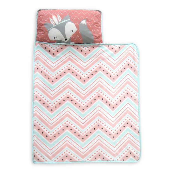 Lambs & Ivy® Little Spirit Nap Mat in Coral/Teal Bed Bath & Beyond