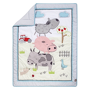 Trend Lab&reg; Farm Stack 4-Piece Crib Bedding Set. View a larger version of this product image.