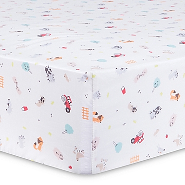 Trend Lab&reg; Farm Stack Fitted Crib Sheet. View a larger version of this product image.