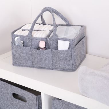 Sammy &  Lou Felt Storage Caddy in Grey. View a larger version of this product image.
