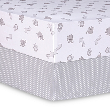 Trend Lab&reg; Safari and Dot Fitted Crib Sheets (Set of 2). View a larger version of this product image.