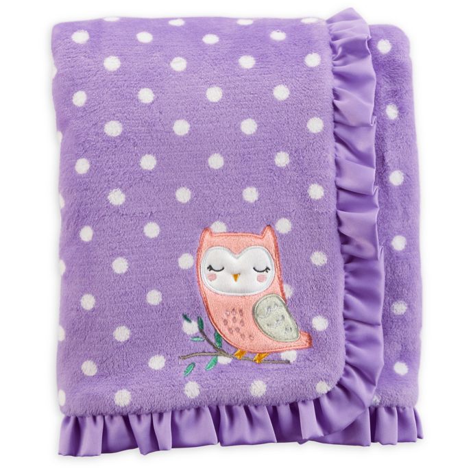 carter's® Polka Dot Plush Blanket in Purple/White | buybuy ...